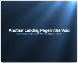 Dark background with blue light rays shining down, creating a mysterious and futuristic atmosphere for a landing page.